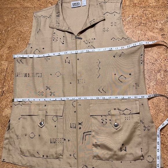 Chico’s Design 100% Silk Lightweight Sleeveless Zip Vest Chico’s Sz 3 US Sz L - Picture 10 of 12